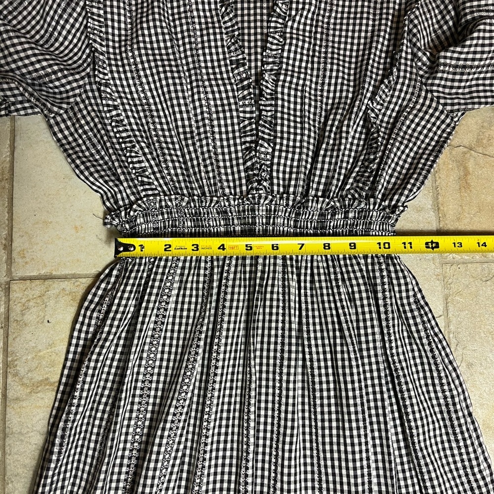 Max Studio Gingham Puff Sleeve Midi Dress | Cottagecore Prairie - Picture 11 of 12